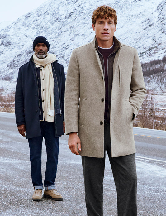 Roy Robson Nordic Statement Beige Marled Coat