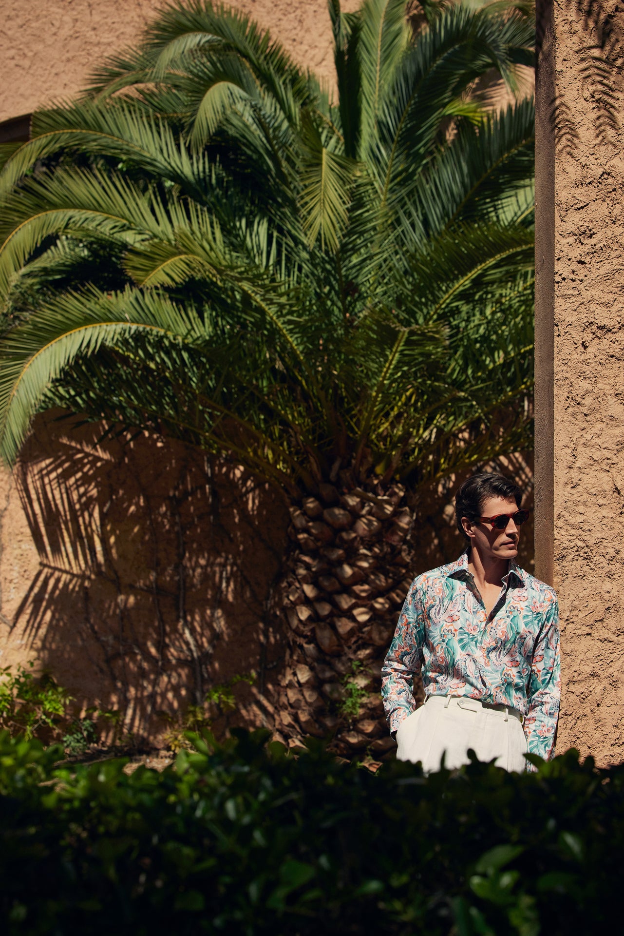 Watercolor Parrot Print Dress Shirt