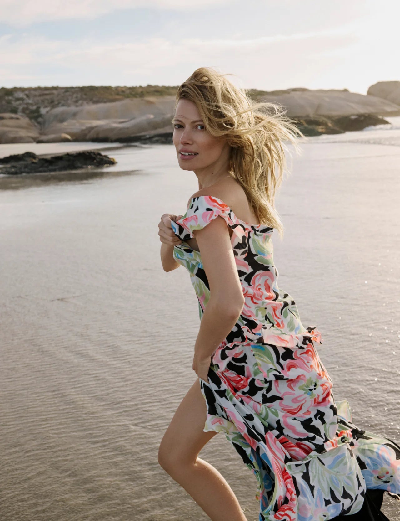 Nobody's Child - Black Floral Juniper Maxi Dress