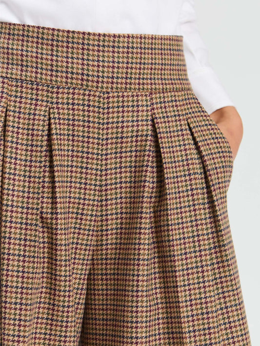 Vilagallo Marian Wide Houndstooth Trousers