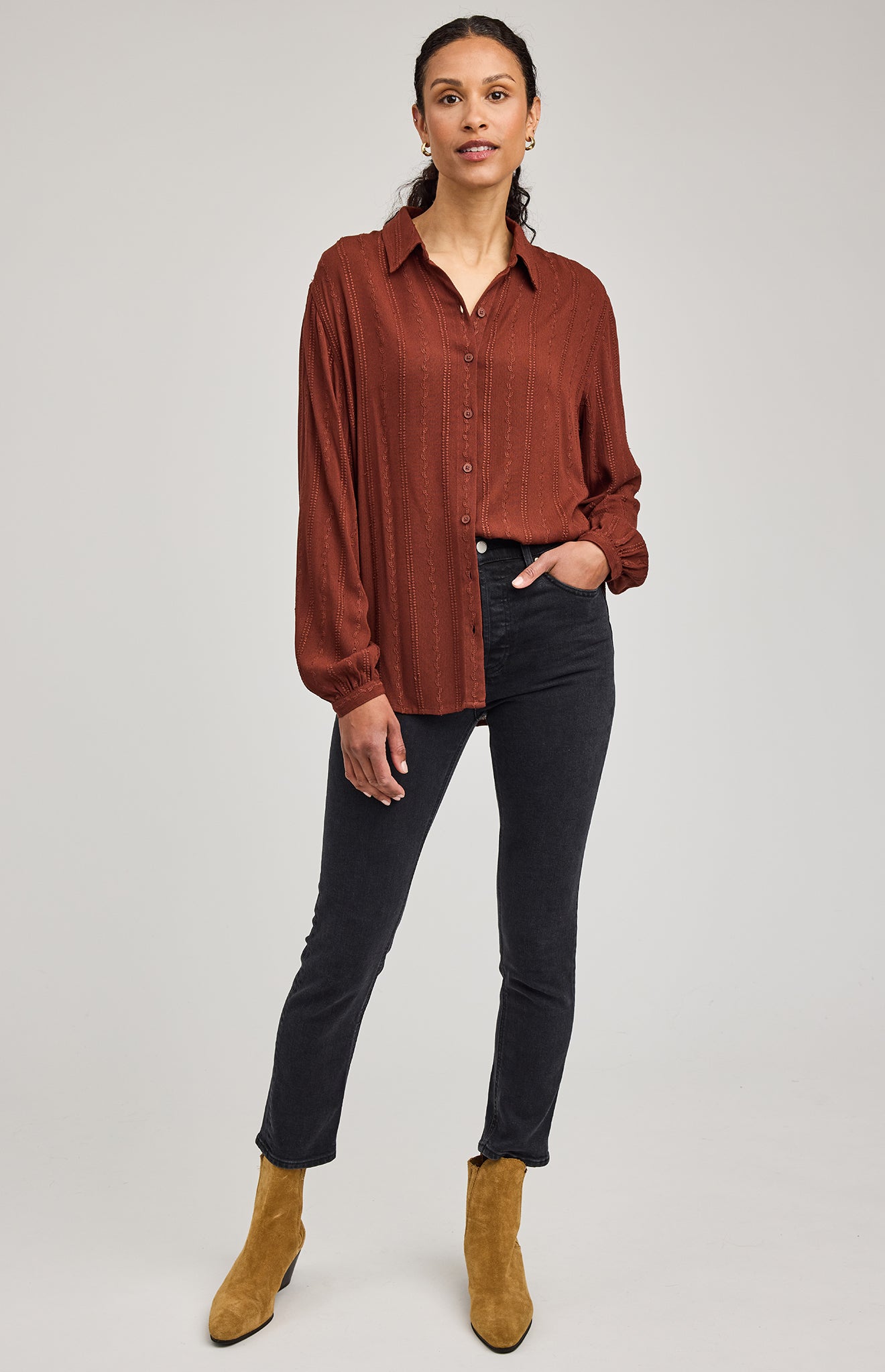 Solana - Button Down Shirt - Gentle Fawn