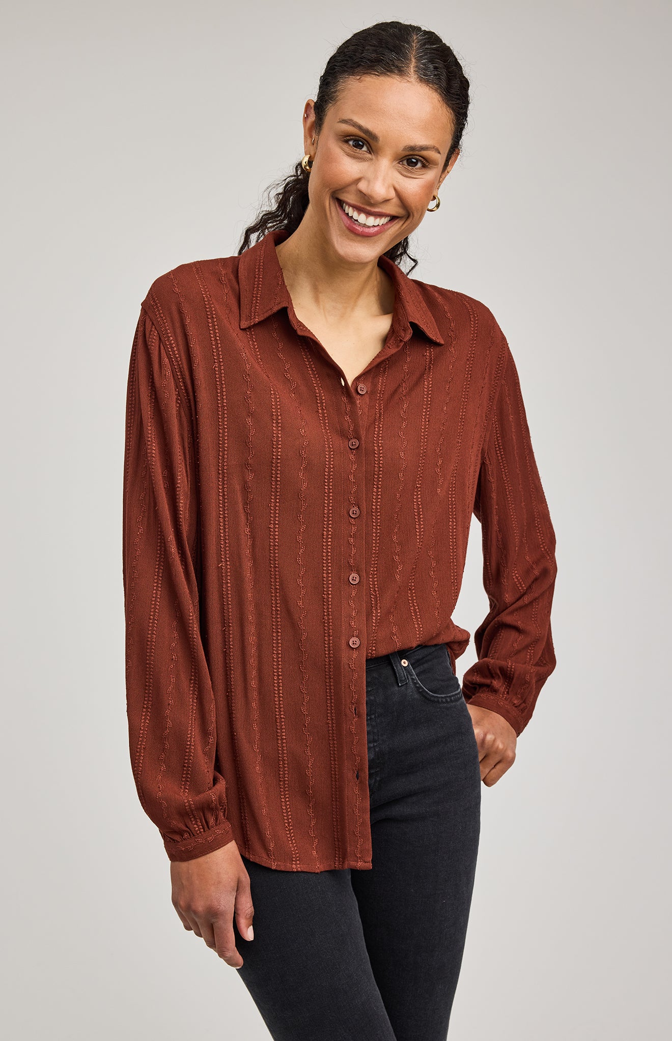 Solana - Button Down Shirt - Gentle Fawn