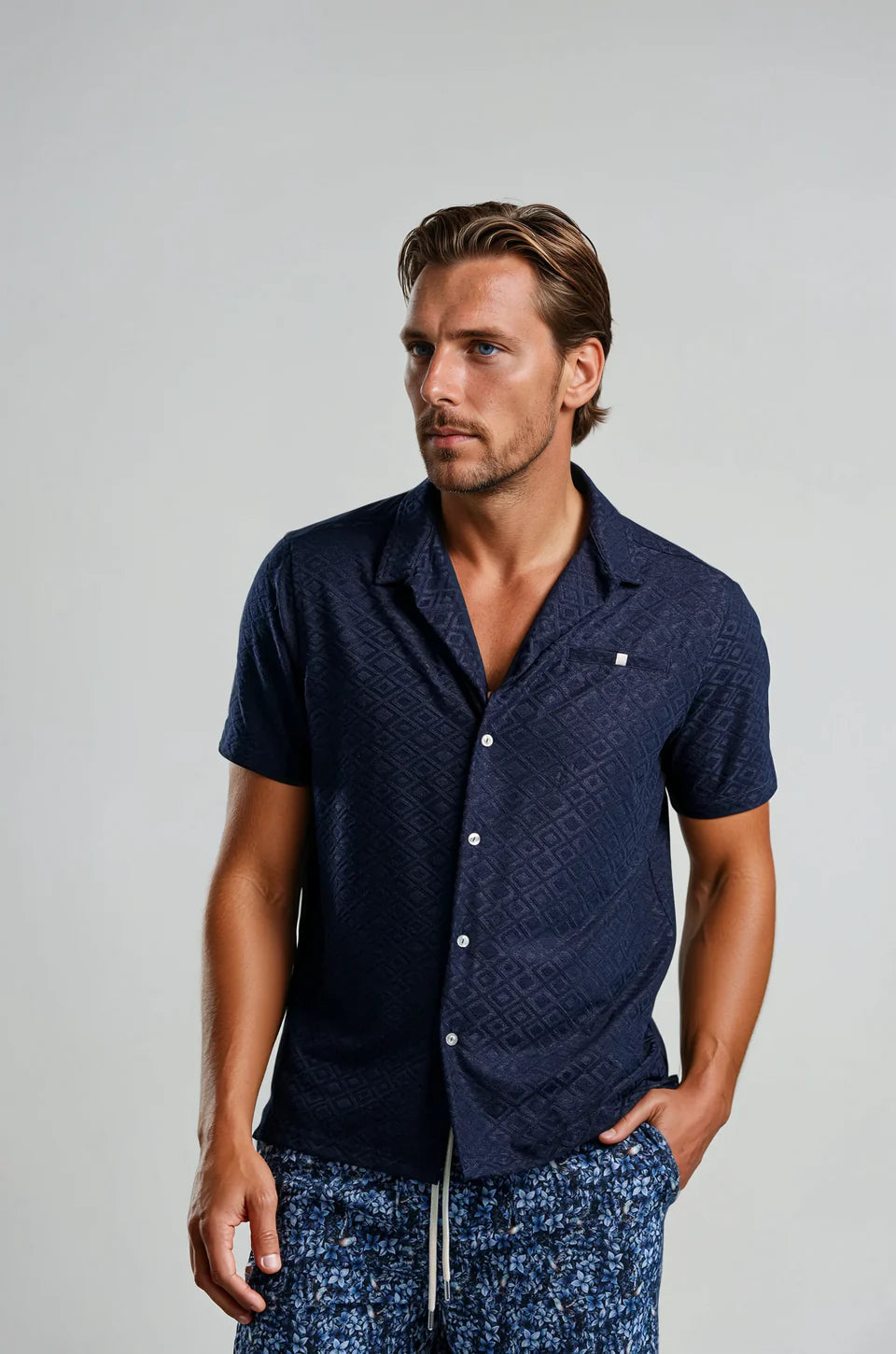 Jacquard Knit Resort Shirt