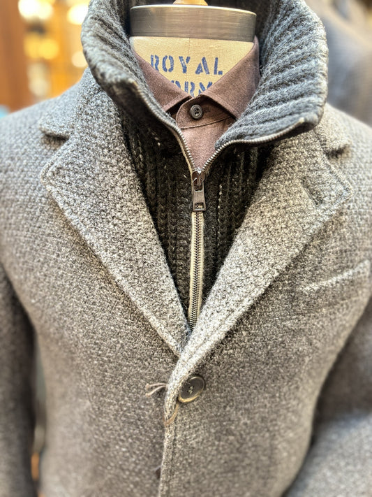 Gimos Marled Grey Wool Coat