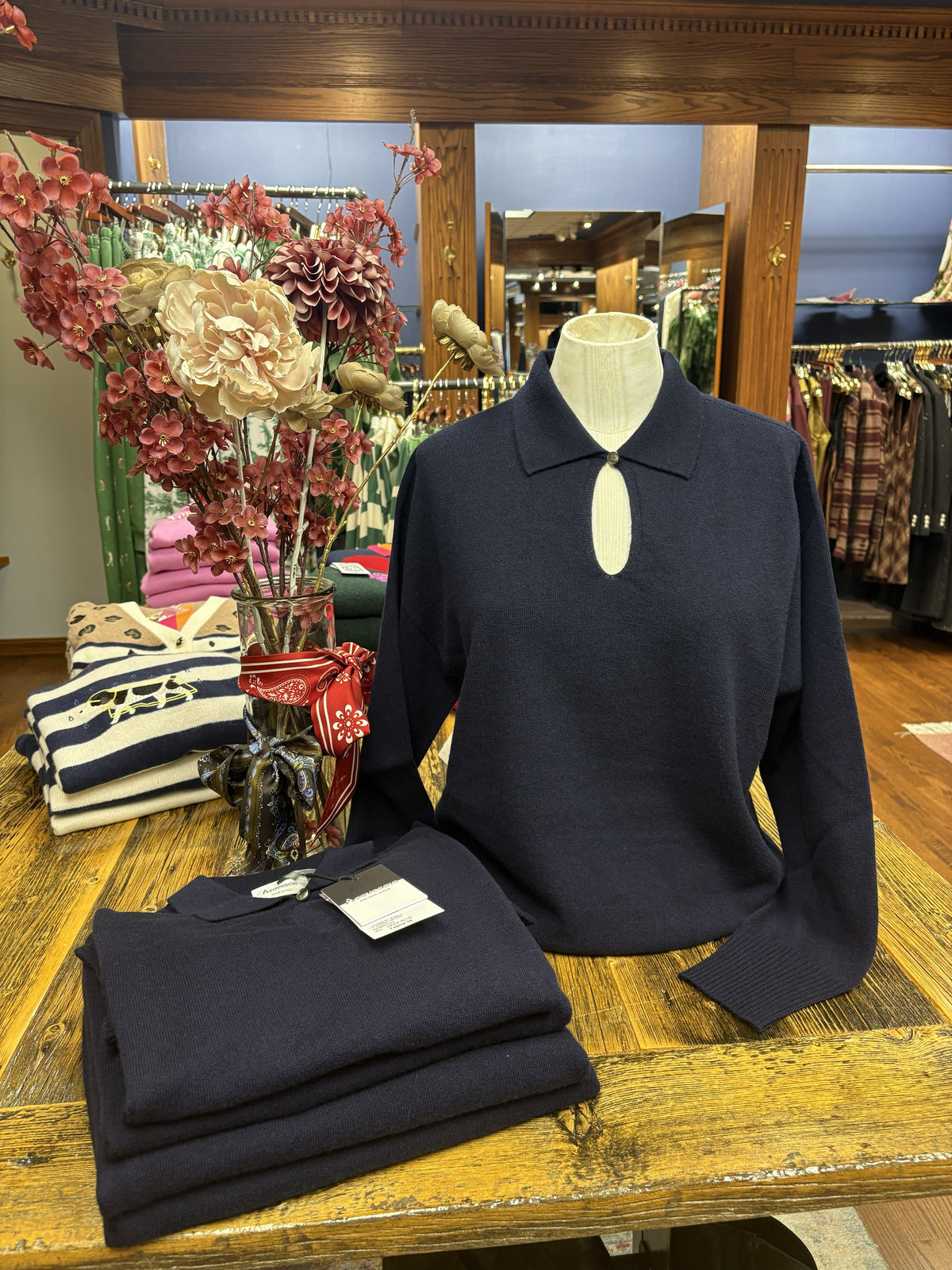 Arovescio Cashmere-Blend Polo Sweater