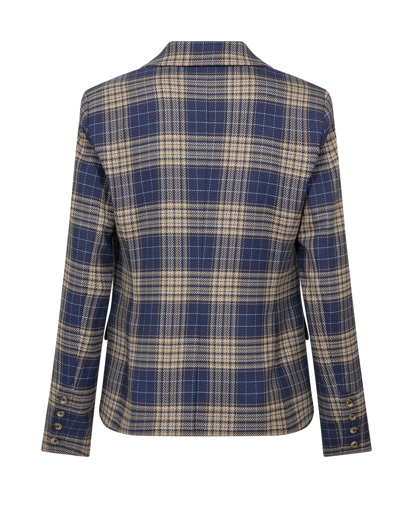 Mos Mosh Blake Chec Blazer Crown Blue