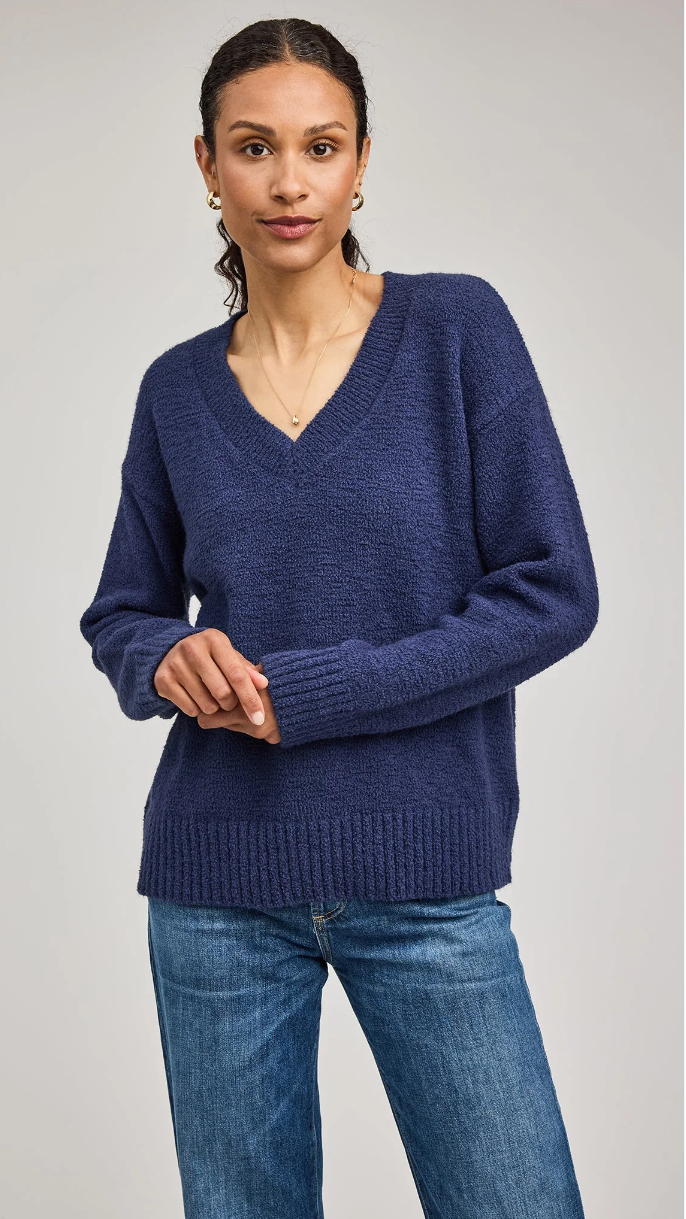 Tilda V-Neck Sweater - Women's Sweater - Gentle Fawn