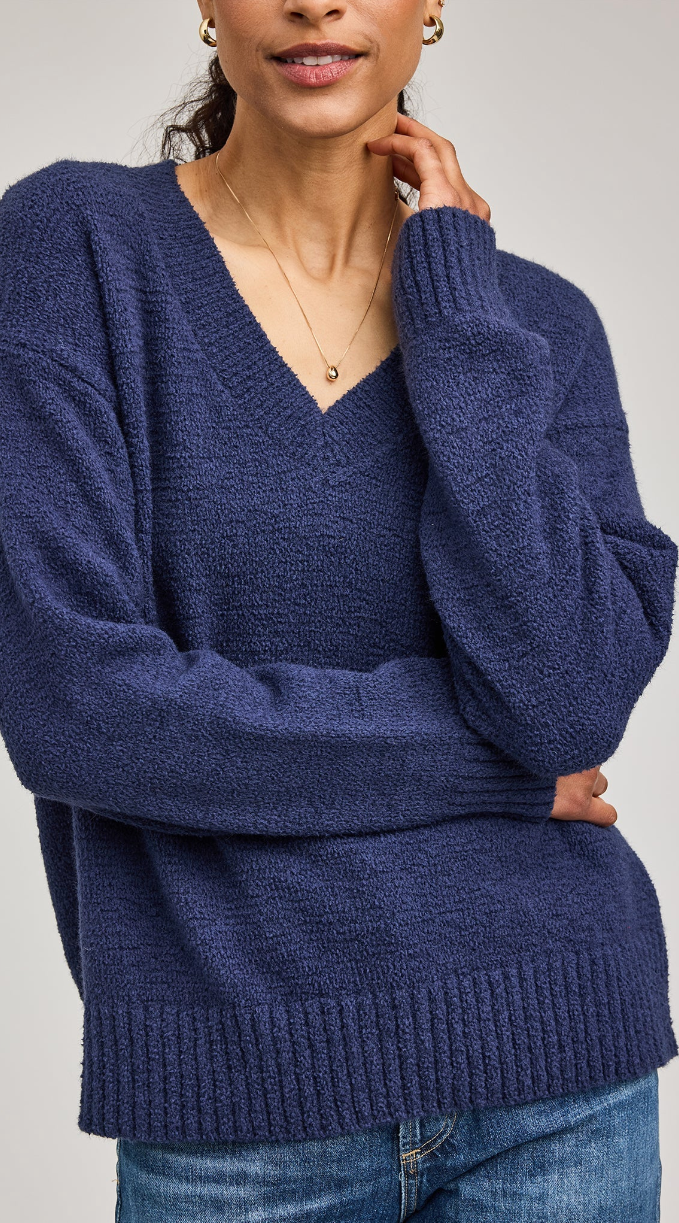 Tilda V-Neck Sweater - Women's Sweater - Gentle Fawn