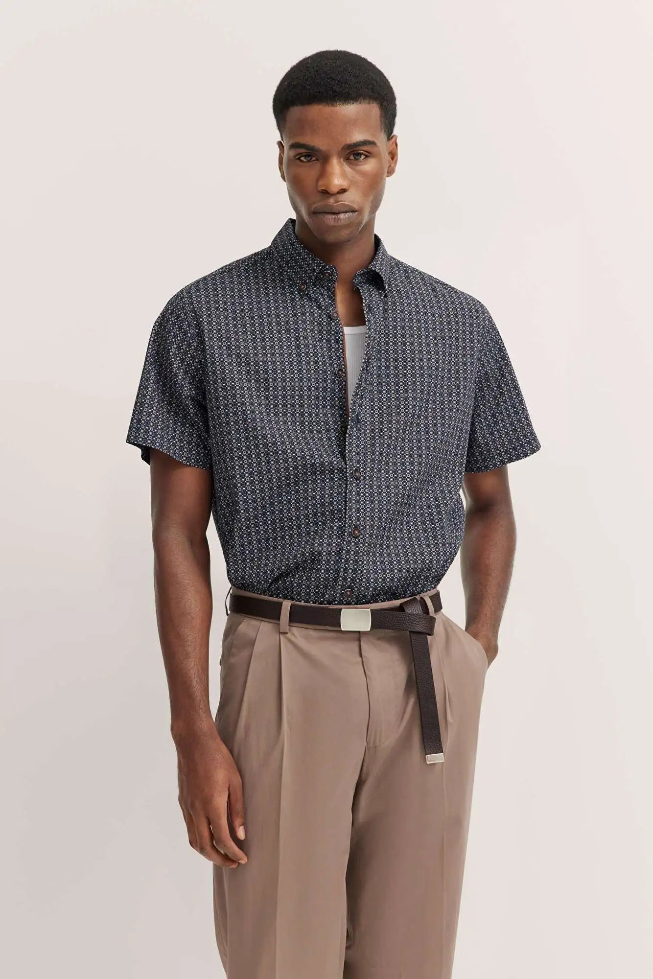 Bugatti Men's Short Sleeve Shirt - Printed