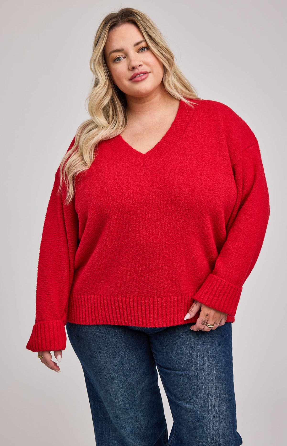 Tilda V-Neck Sweater - Women's Sweater - Gentle Fawn