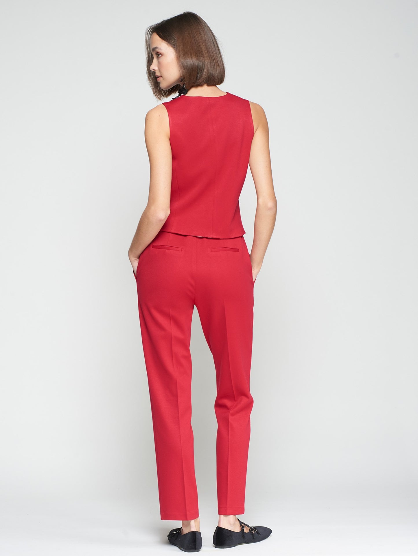 Cherry Red - Women's Trouser - Vilagallo