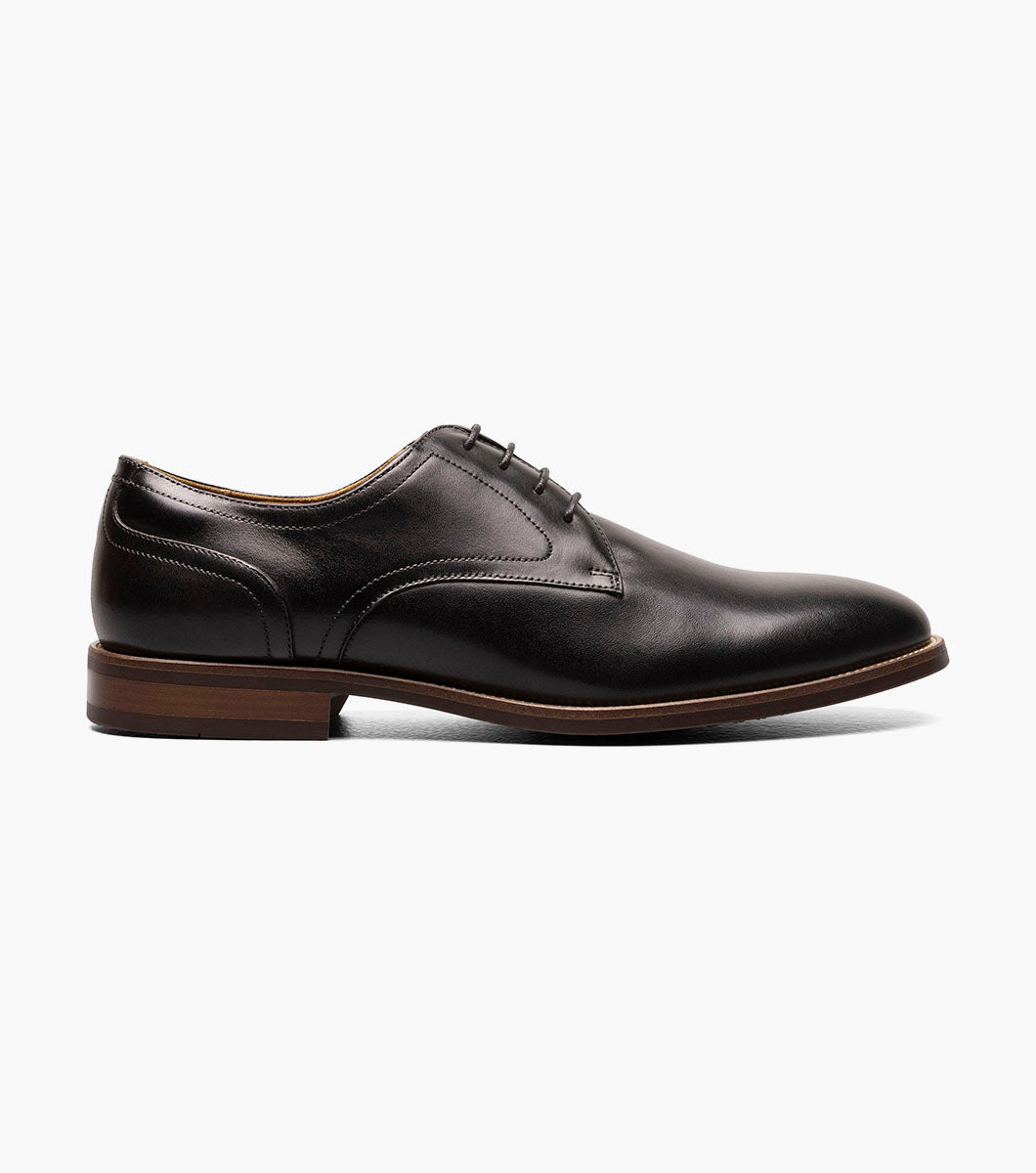 Florsheim Plain Toe Oxford in Black & Brown