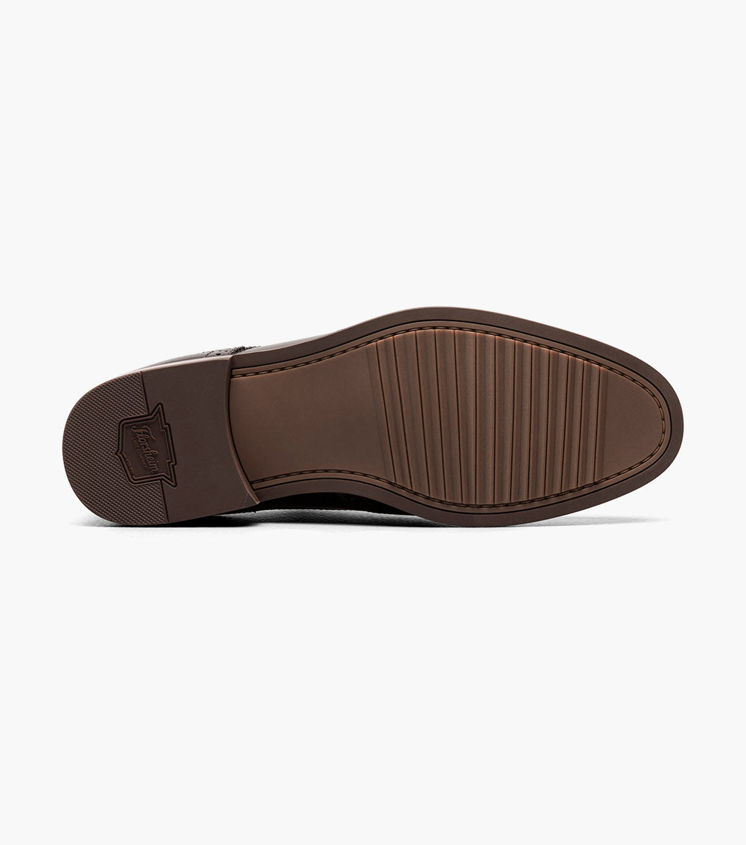 Florsheim Plain Toe Oxford in Black & Brown