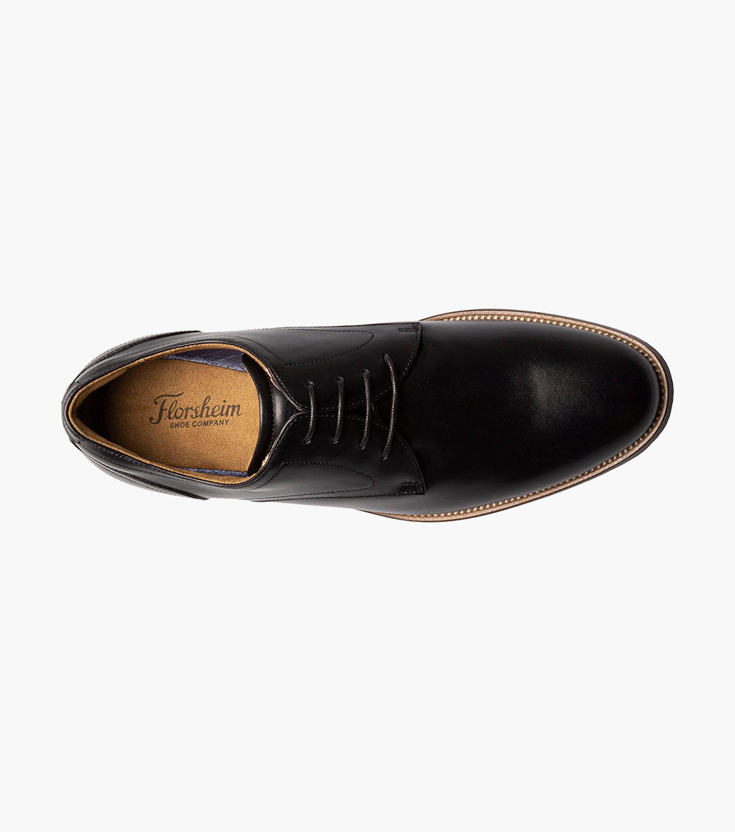 Florsheim Plain Toe Oxford in Black & Brown
