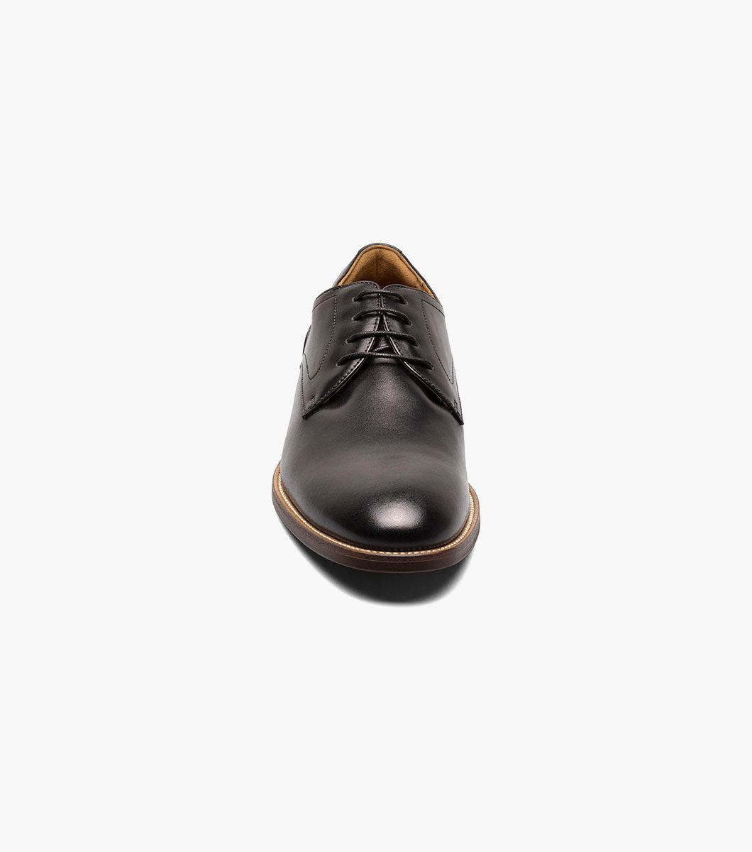 Florsheim Plain Toe Oxford in Black & Brown