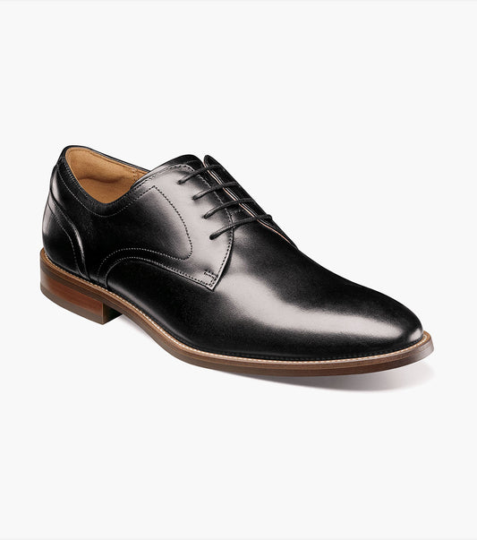 Florsheim Plain Toe Oxford in Black & Brown