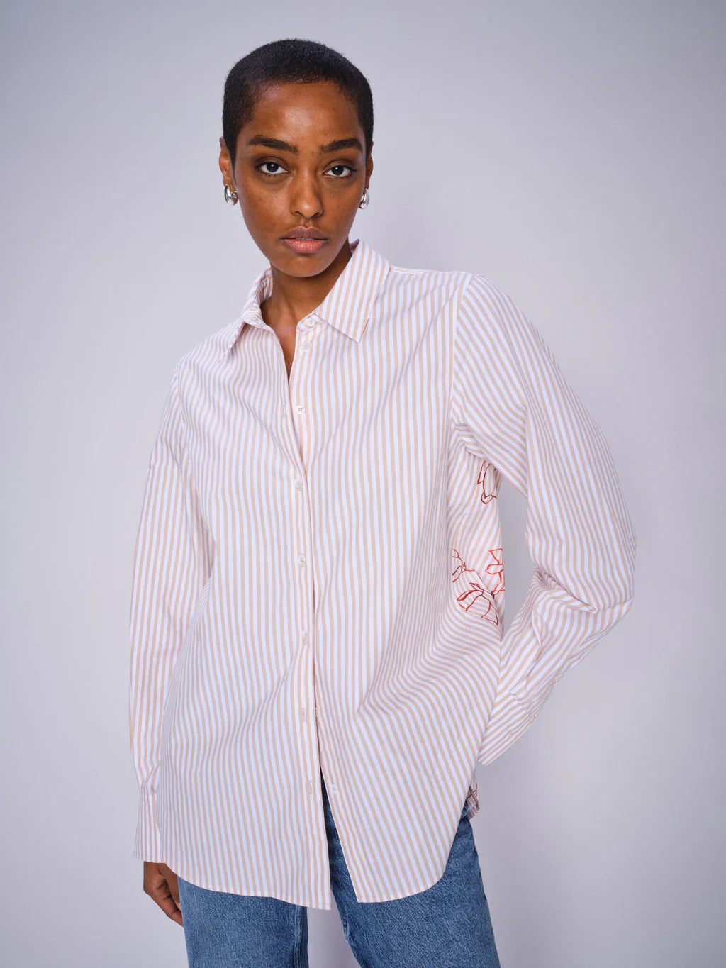 Elinda Striped Blouse - Mos Mosh - Women's Striped Blouse