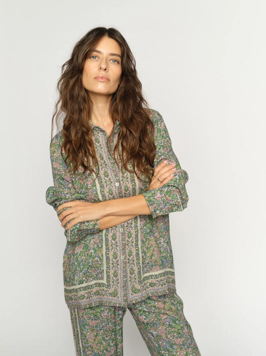 Mos Mosh Kana Flowish Orchid Shirt