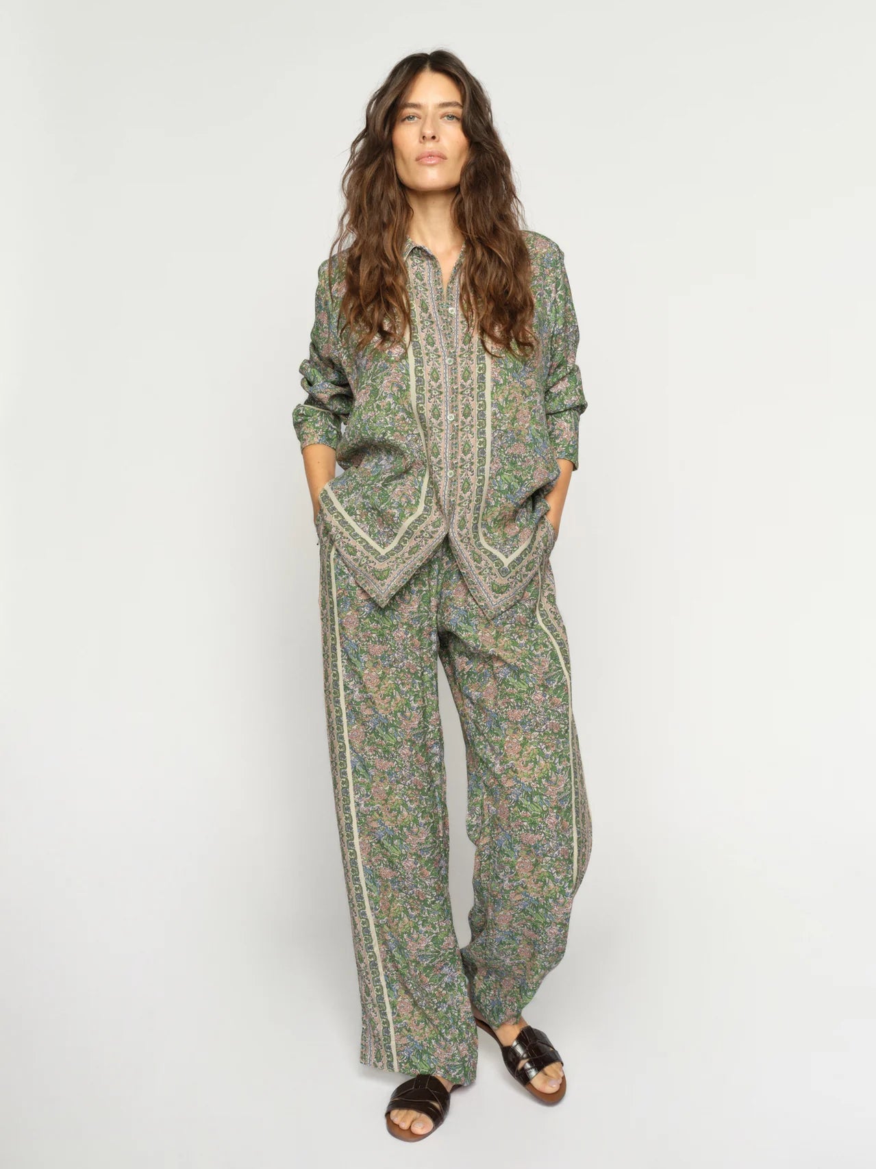 Mos Mosh Kana Flowish Orchid Shirt