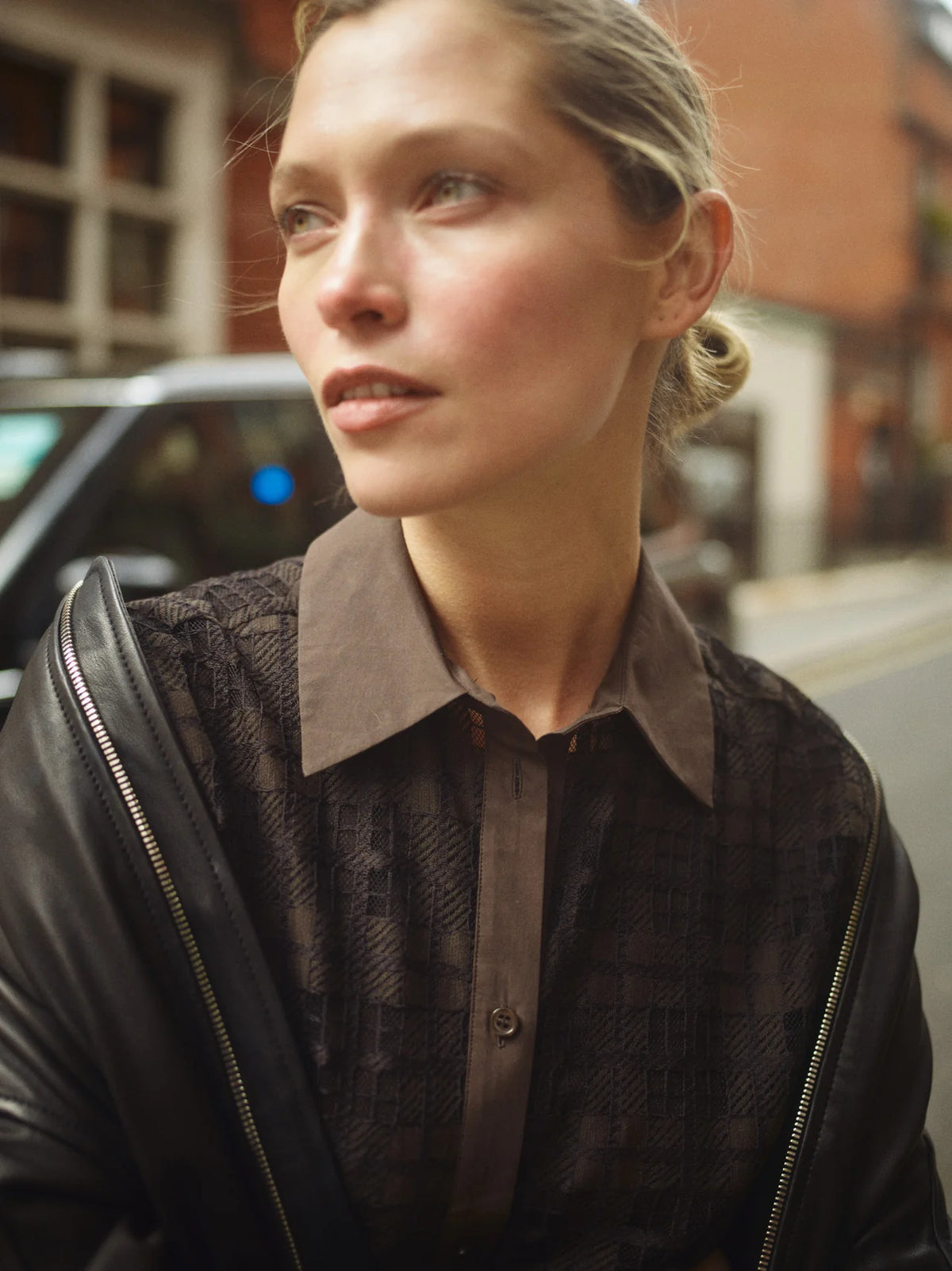 Mos Mosh Lia Checko Lace Shirt