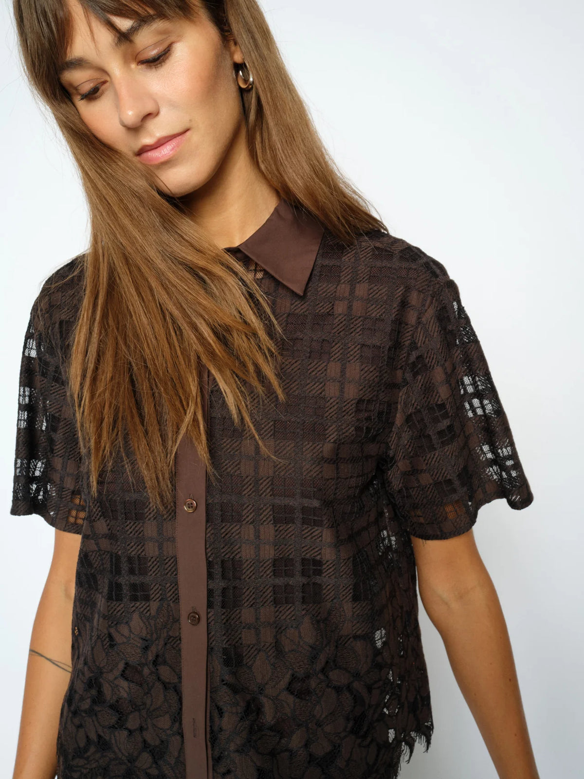 Mos Mosh Lia Checko Lace Shirt