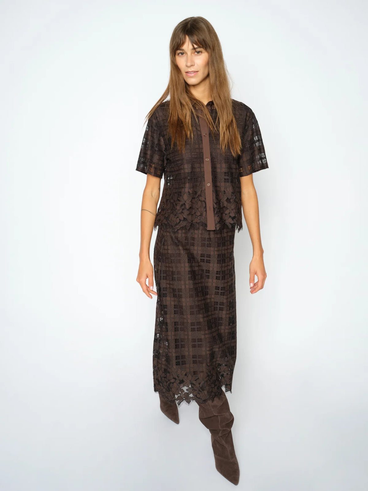 Mos Mosh Lia Checko Lace Shirt