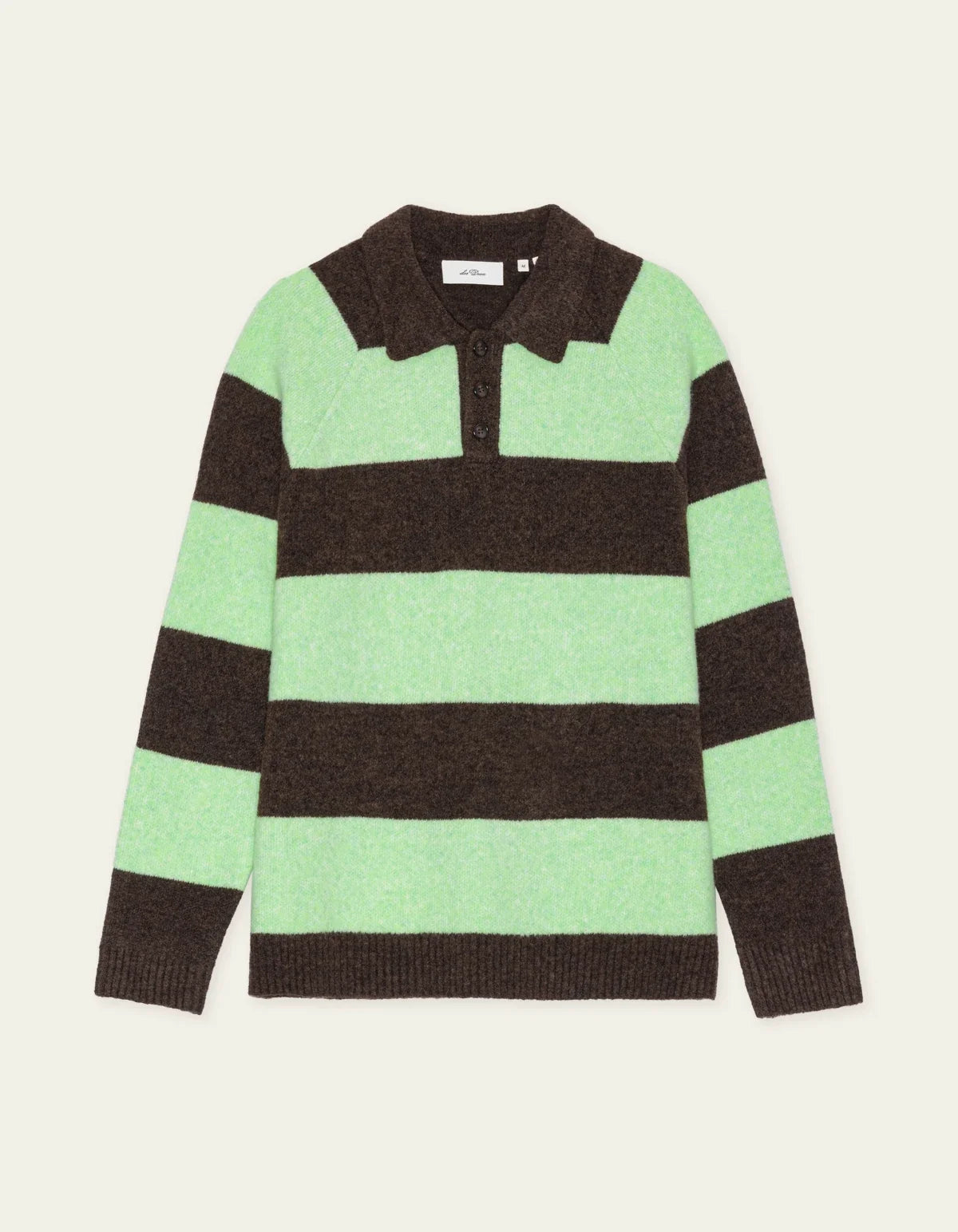 Les Deux Striped Melange Knitted Polo