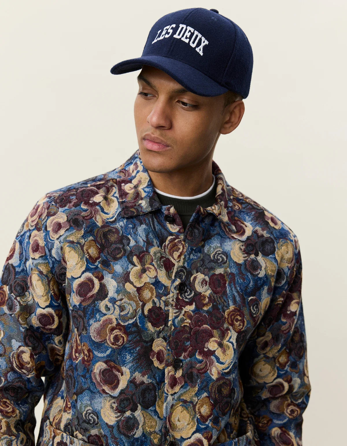 Les Deux Flower Jacquard Overshirt