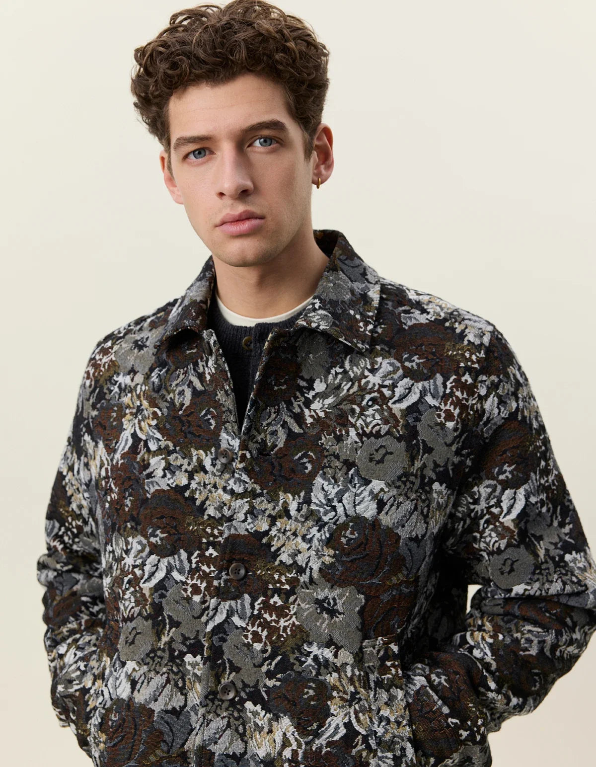 Les Deux Rose Jacquard Overshirt