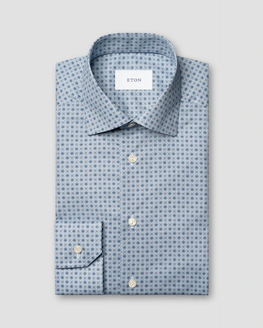 Blue Medallion Twill Shirt