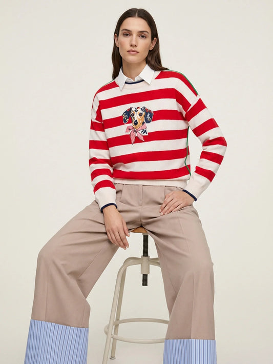 Vilagallo Red Striped Dog Jersey