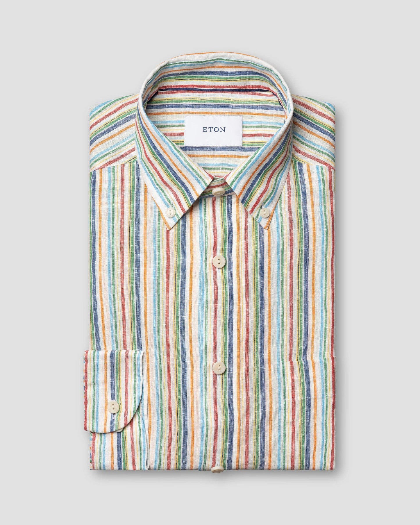 Eton Linen Rainbow Stripe