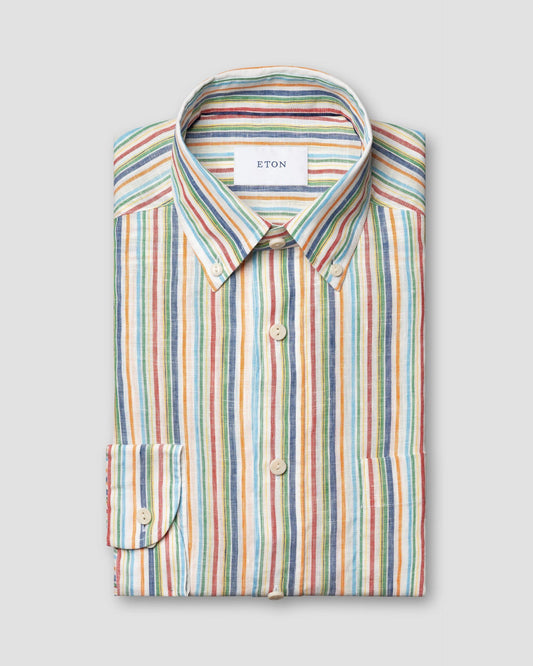 Eton Linen Rainbow Stripe