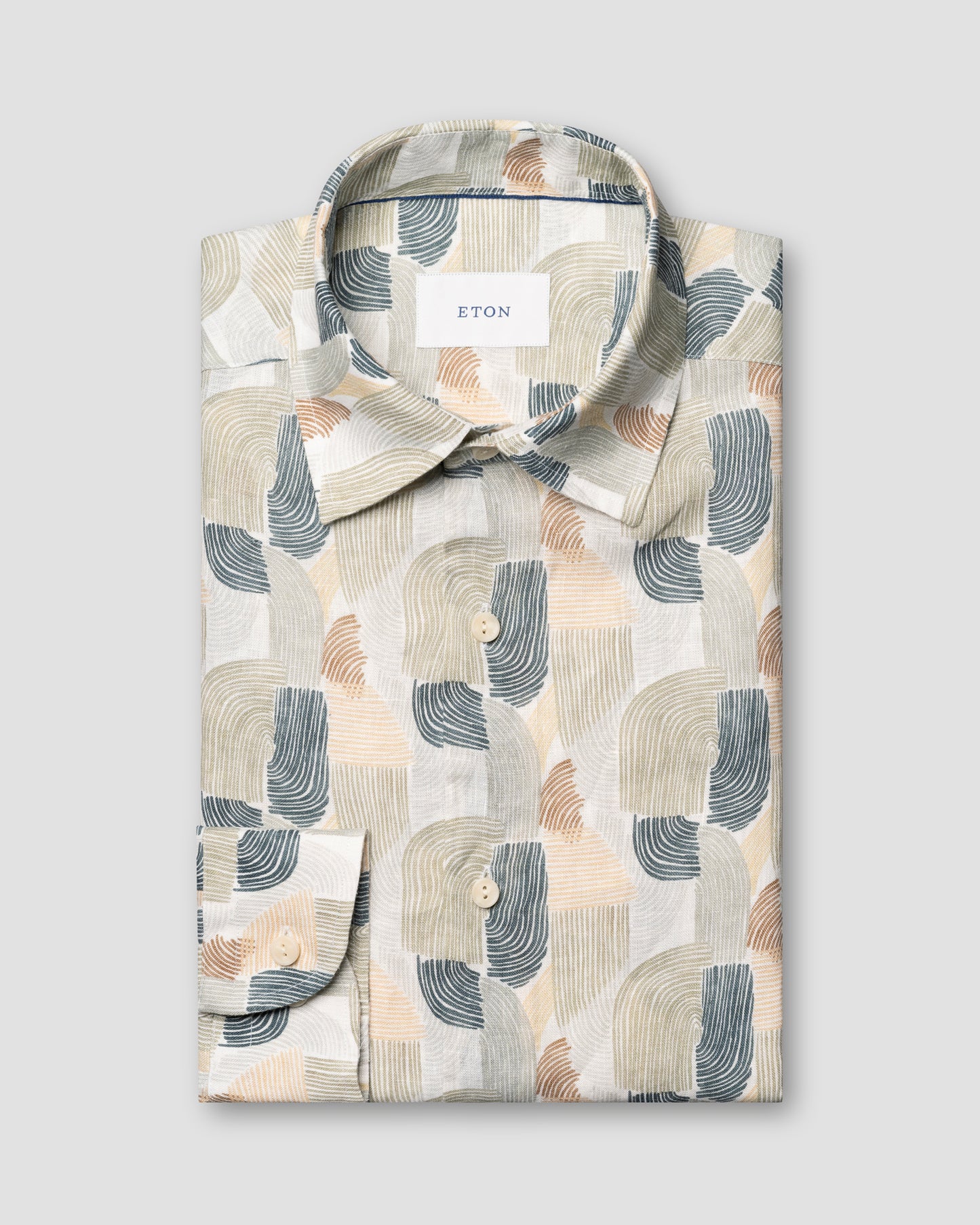 Eton Linen Geometric Shirt