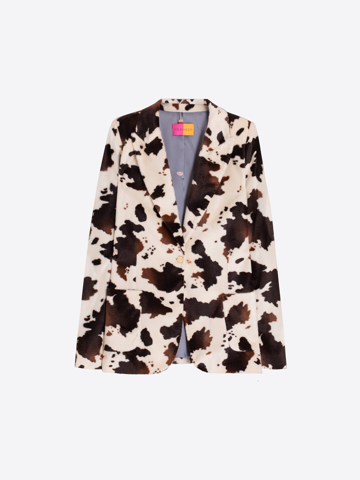 Vilagallo Hillary Blazer Cow Print Blazer