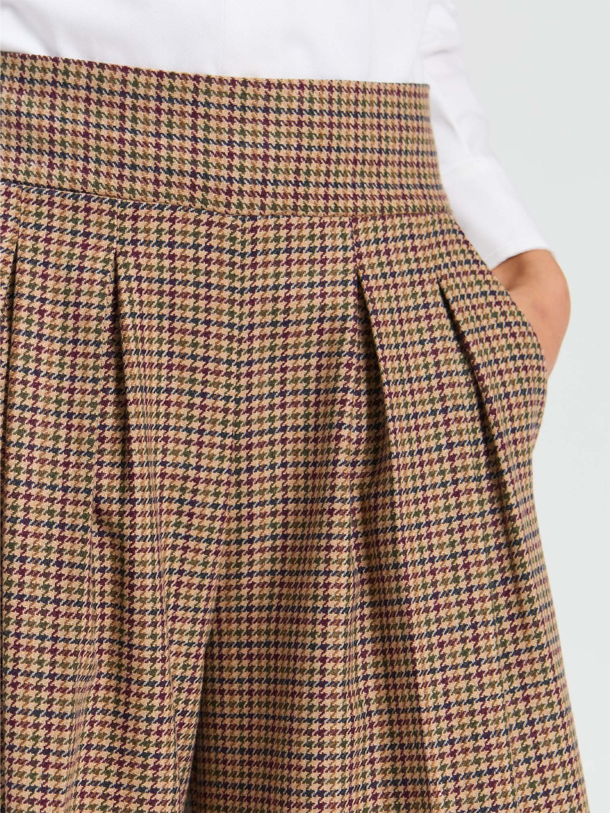 Vilagallo Marian Wide Houndstooth Trousers