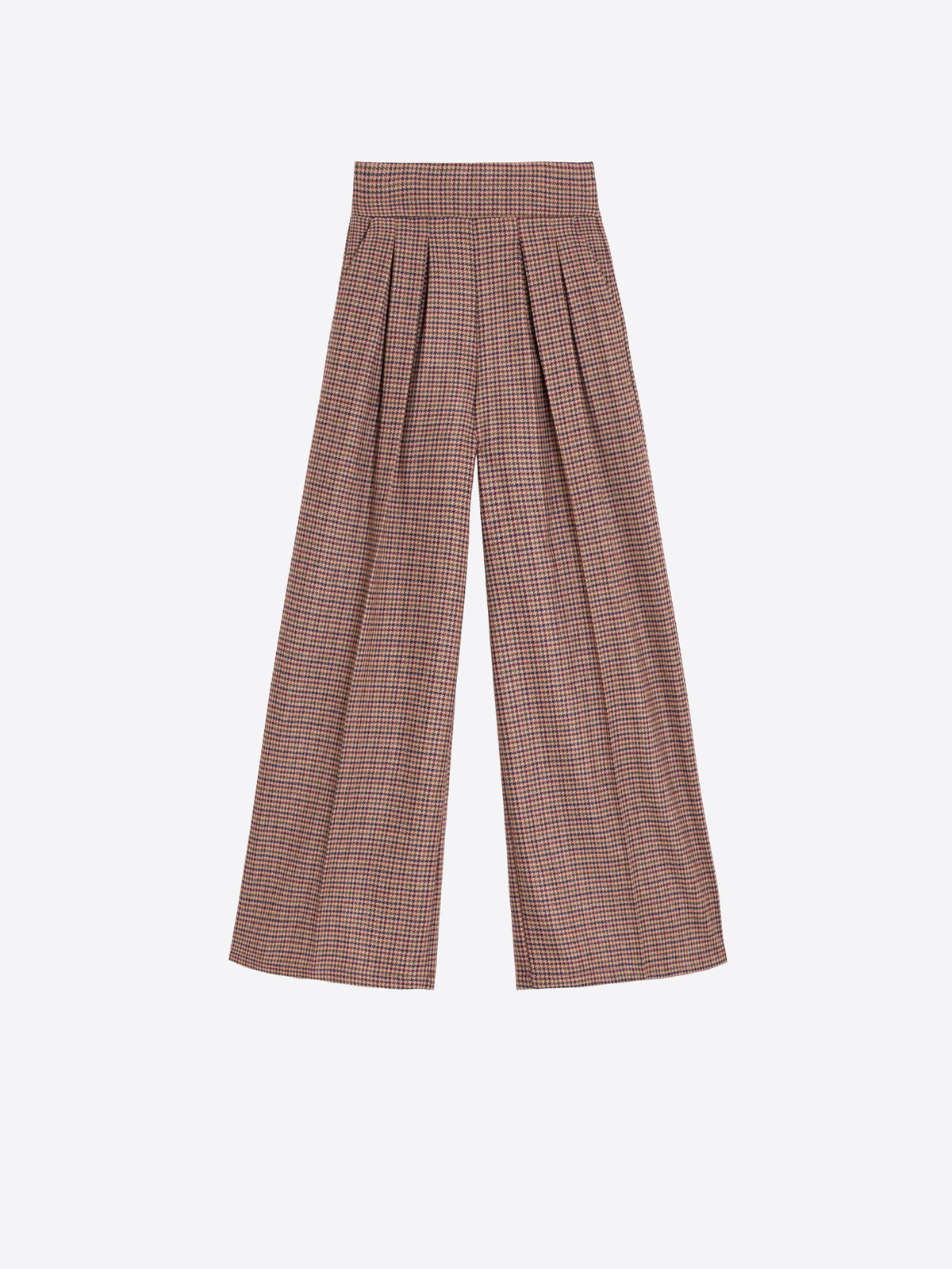 Vilagallo Marian Wide Houndstooth Trousers