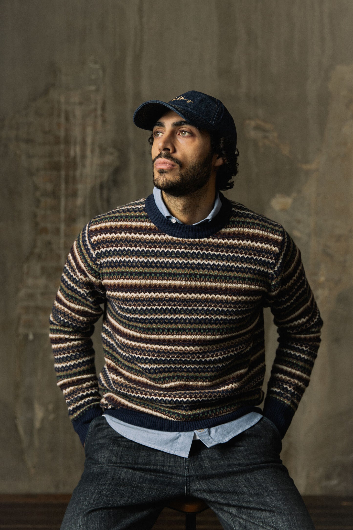 Mos Mosh Laporte Ice Jacquard Knit Pullover