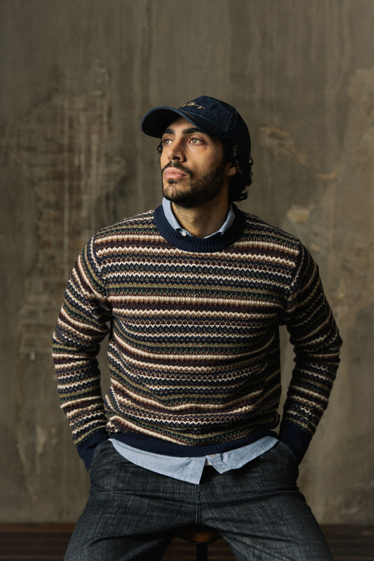 Mos Mosh Laporte Ice Jacquard Knit Pullover