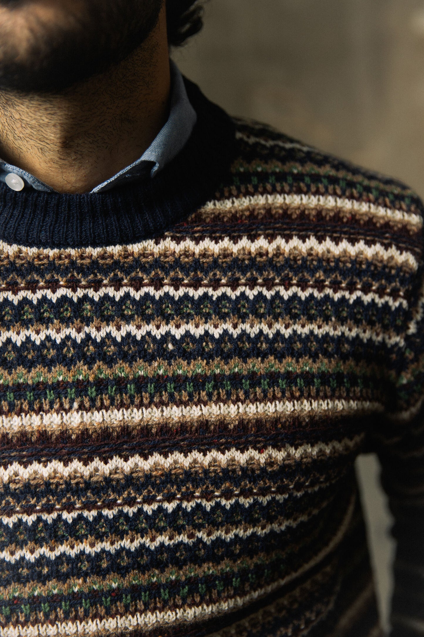 Mos Mosh Laporte Ice Jacquard Knit Pullover