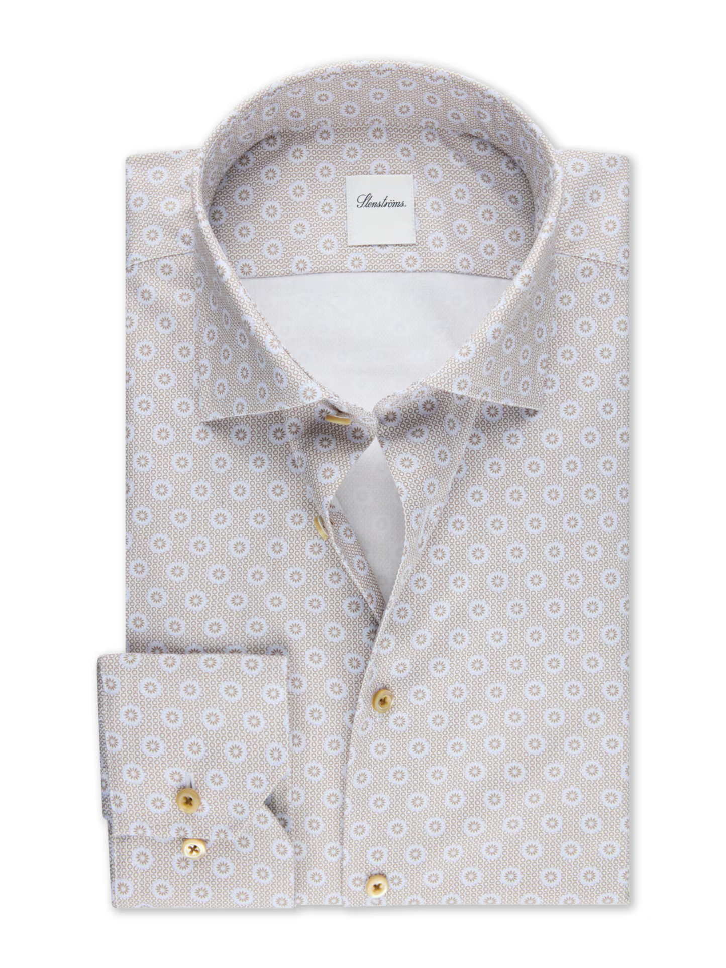 Stenstroms - Light blue Patterned Twill Shirt