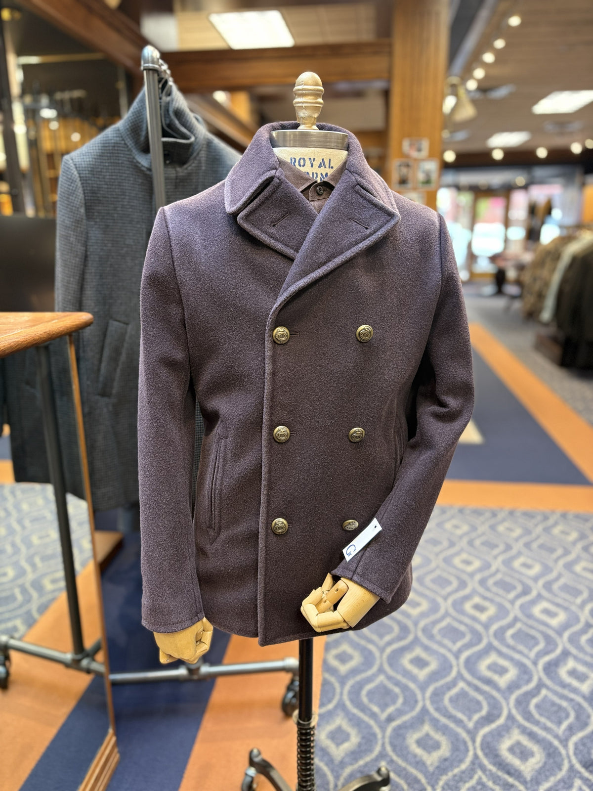 Circolo Purple Double Breasted Wool Jacket