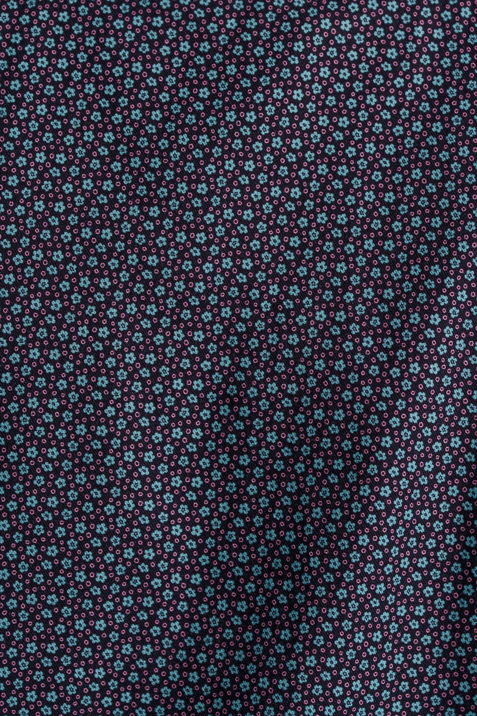 Micro Floral Printed SS Shirt