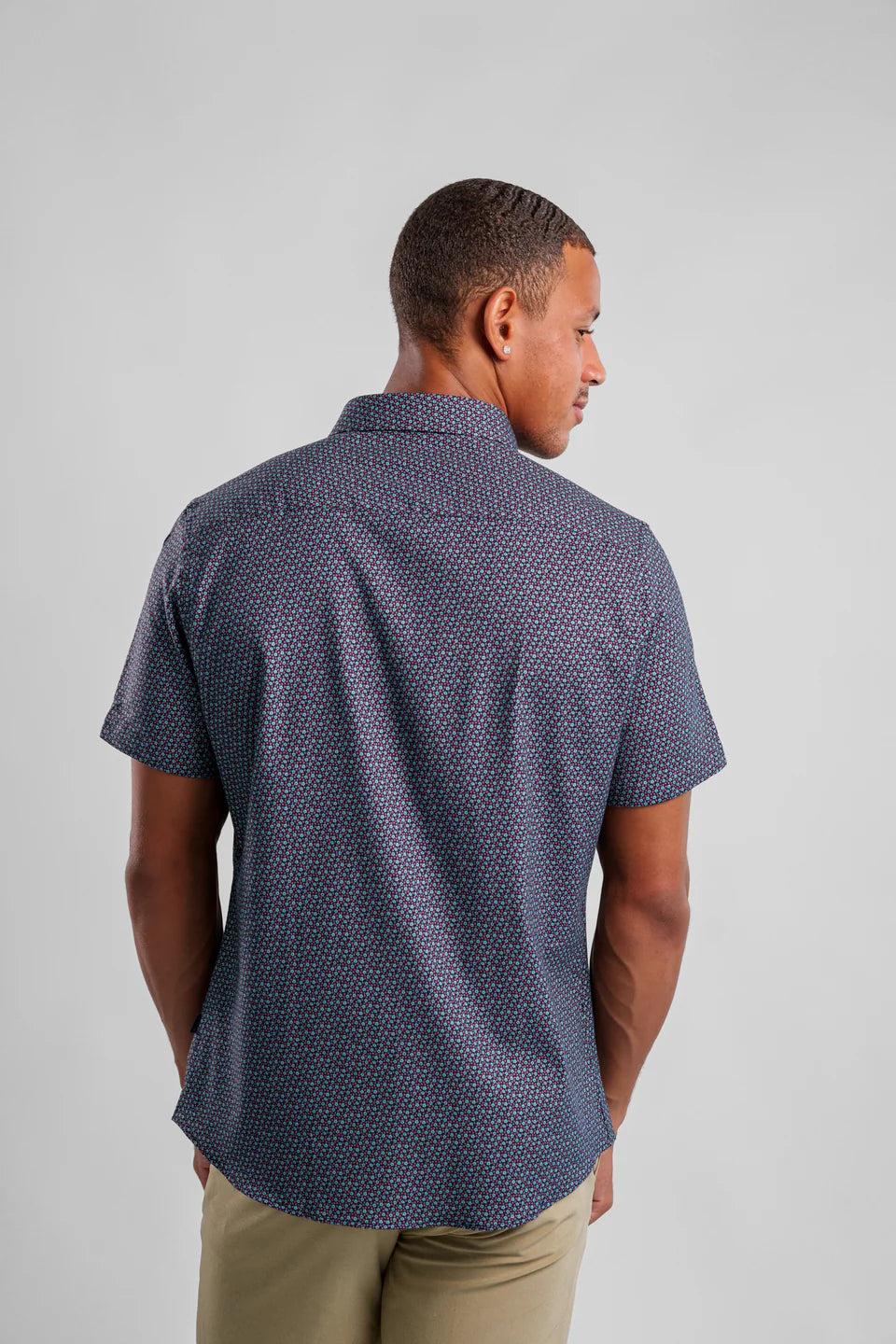 Micro Floral Printed SS Shirt