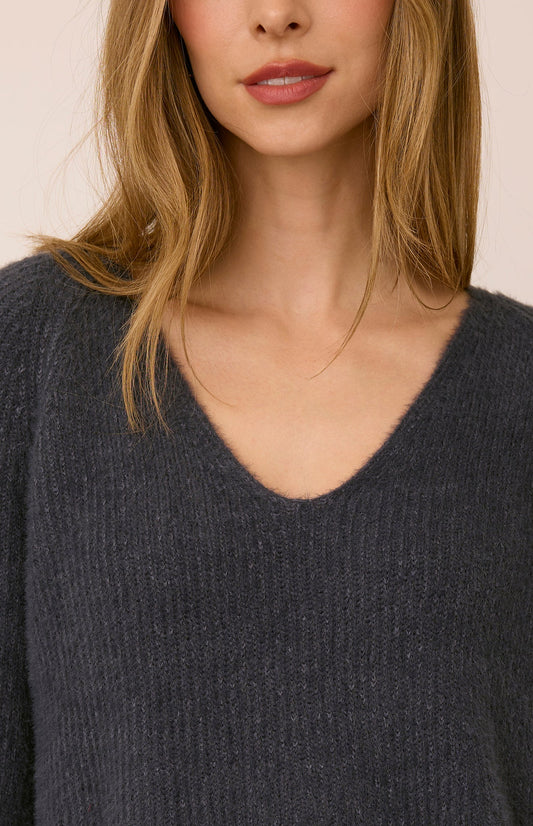 Gentle Fawn Filomena V-Neck Sweater in Smoke