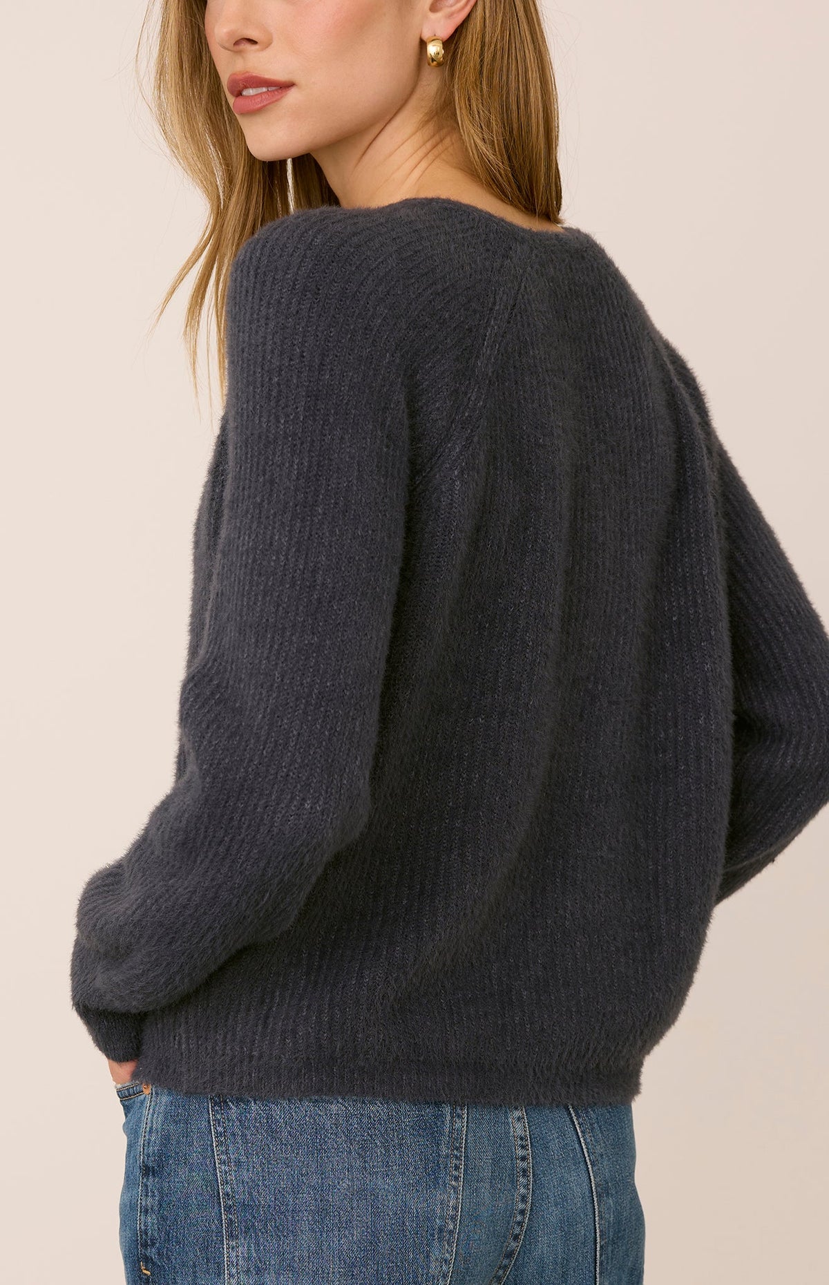 Gentle Fawn Filomena V-Neck Sweater in Smoke