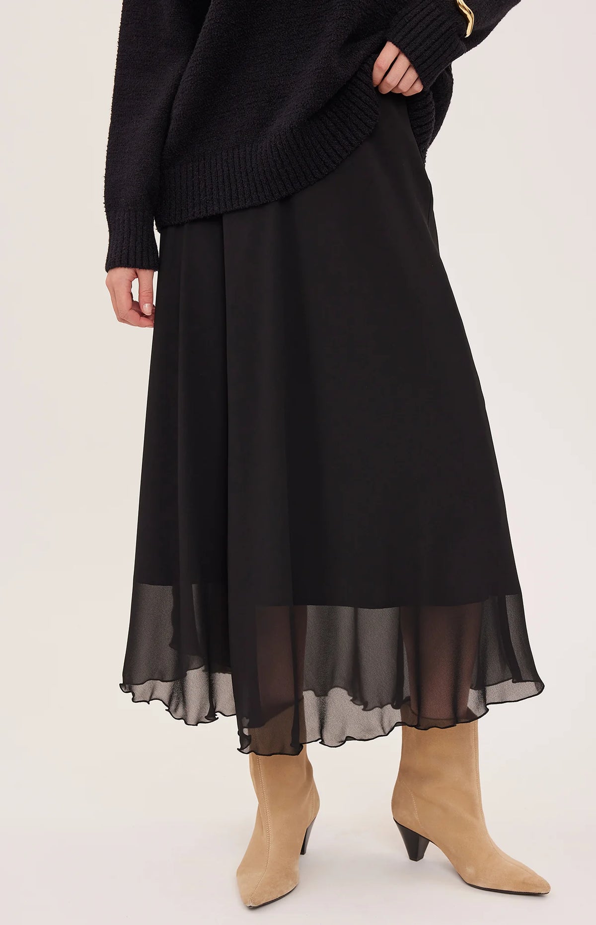 Gentle Fawn Arianna Skirt in Black