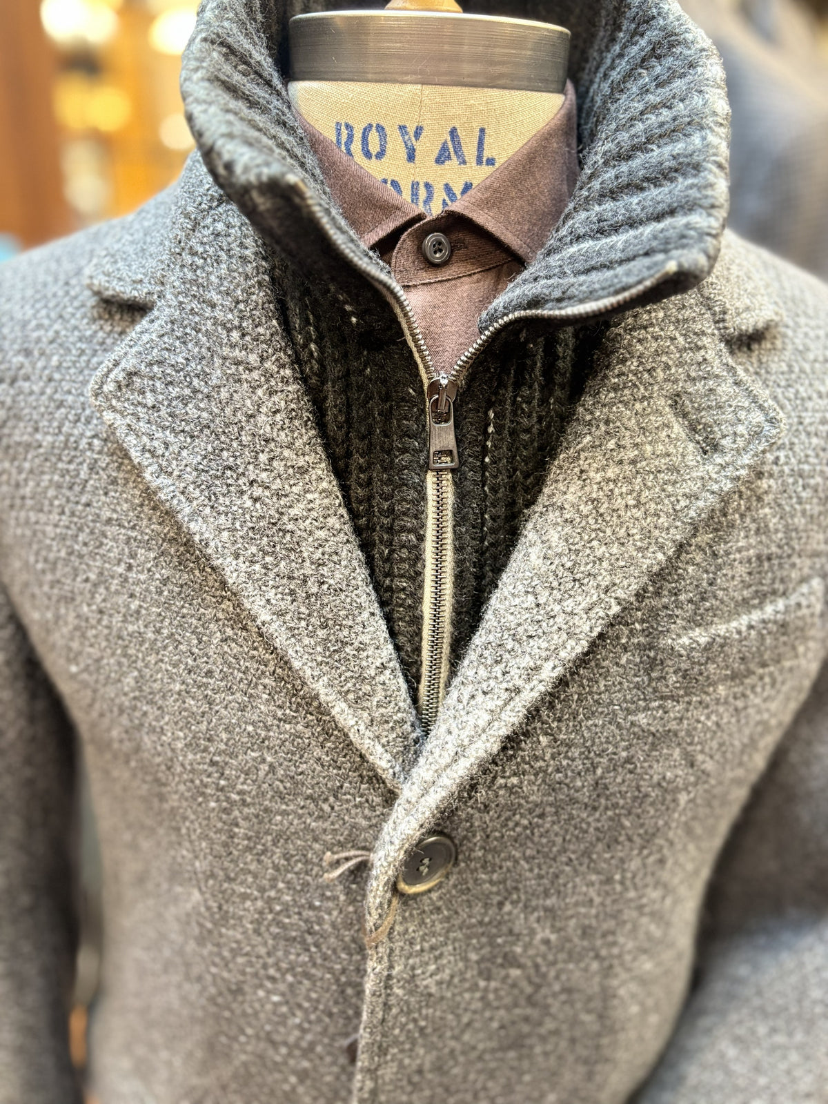 Gimos Marled Grey Wool Coat