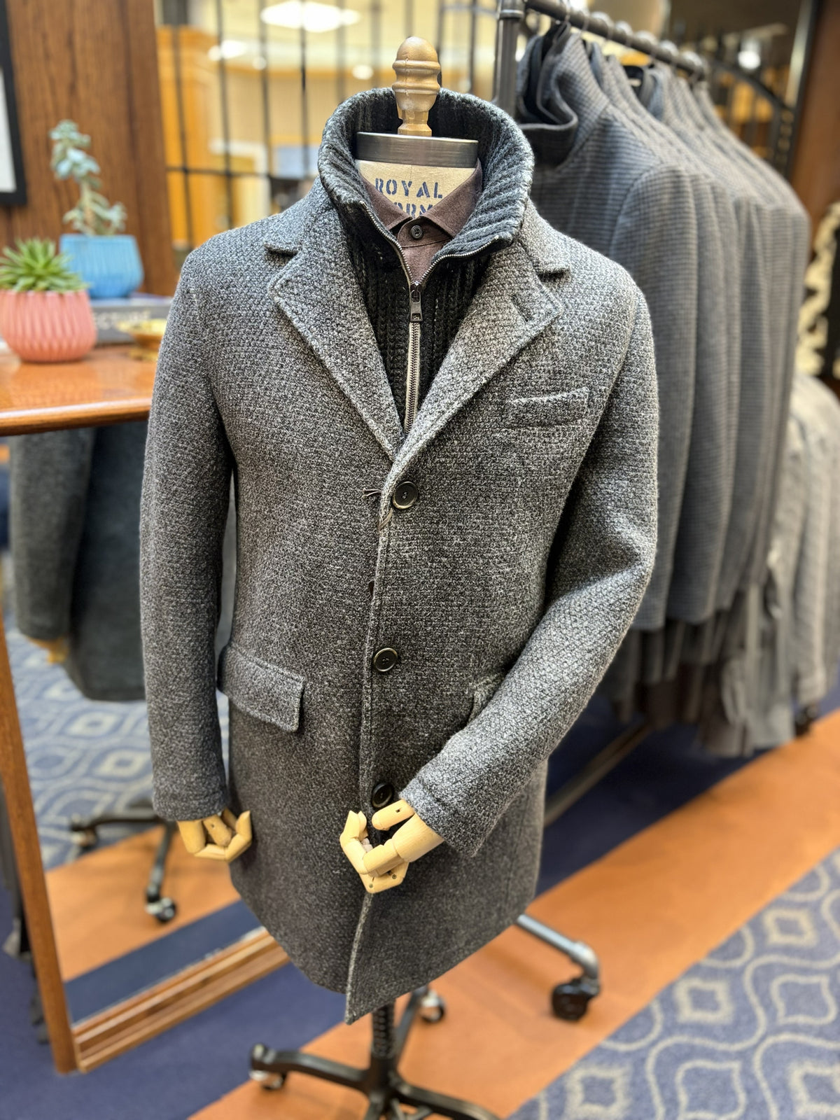Gimos Marled Grey Wool Coat