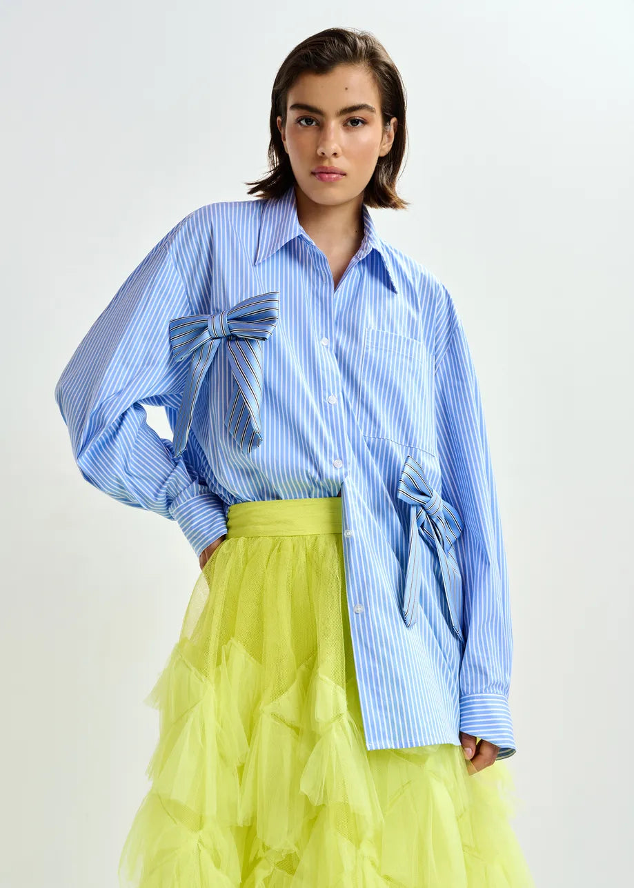 Essentiel Antwerp - Striped Bow Blouse